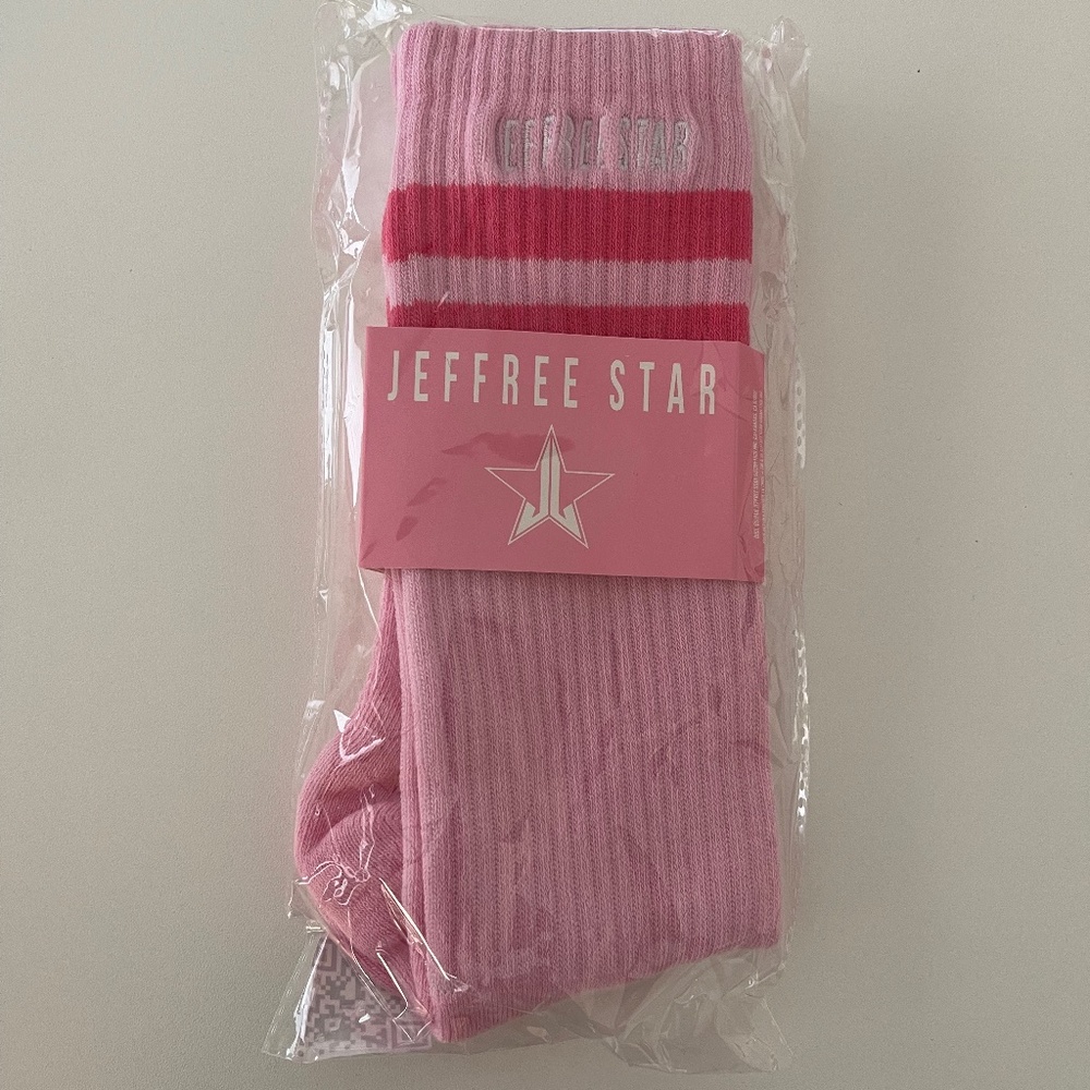 Jeffree Star Cosmetics Pink Crew Socks